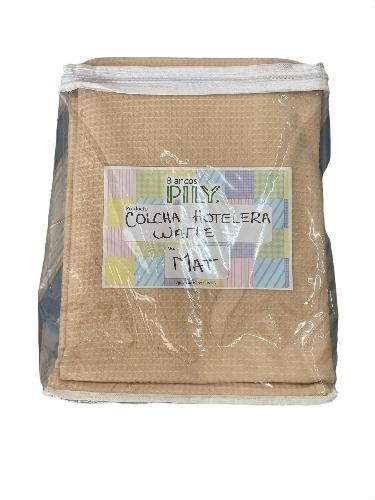 COLCHA PILY WAFLE MATRIMONIAL BEIGE