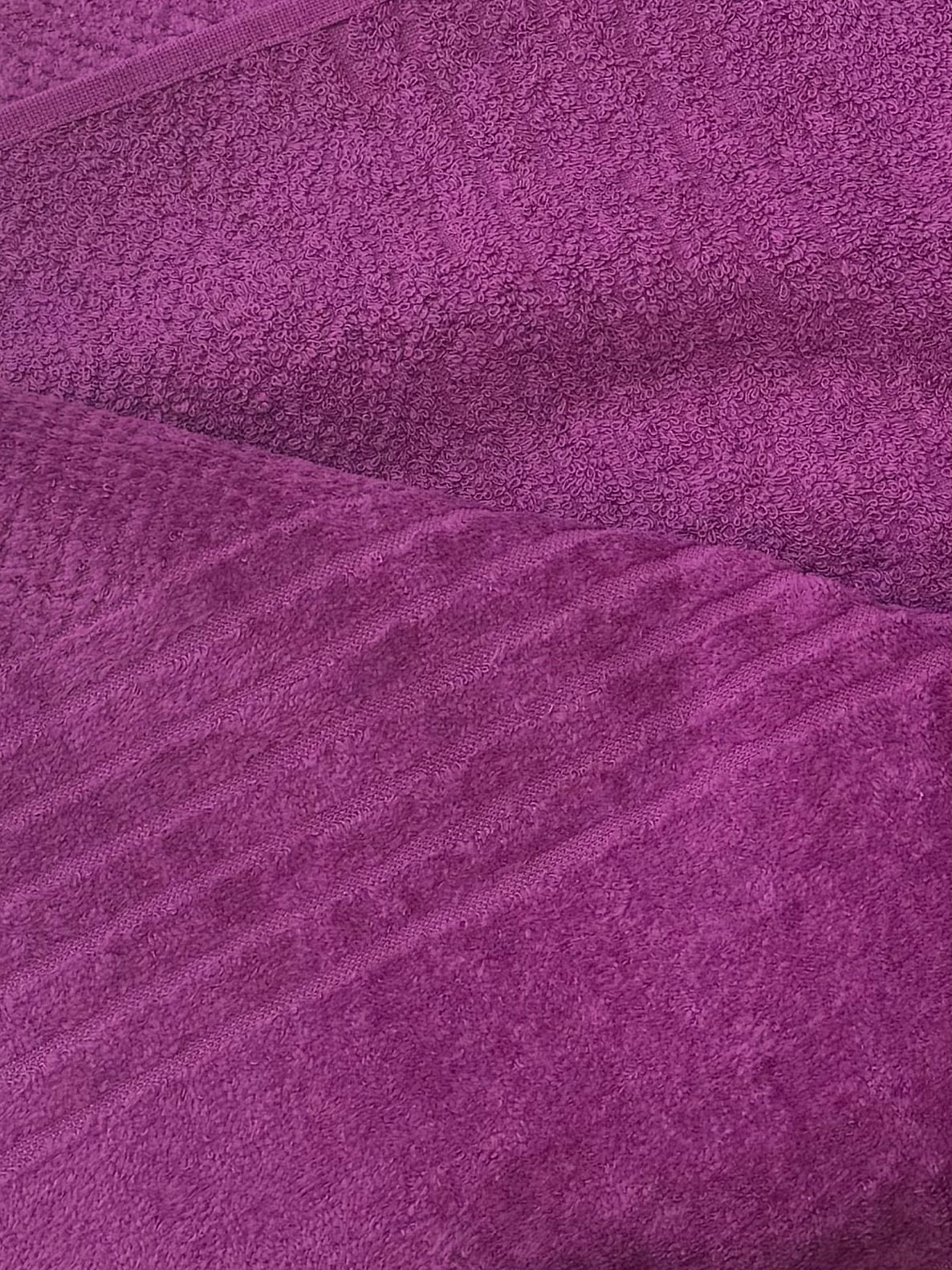 TOALLA GAMUZA BAÑO COMPLETO MORADA 90X160