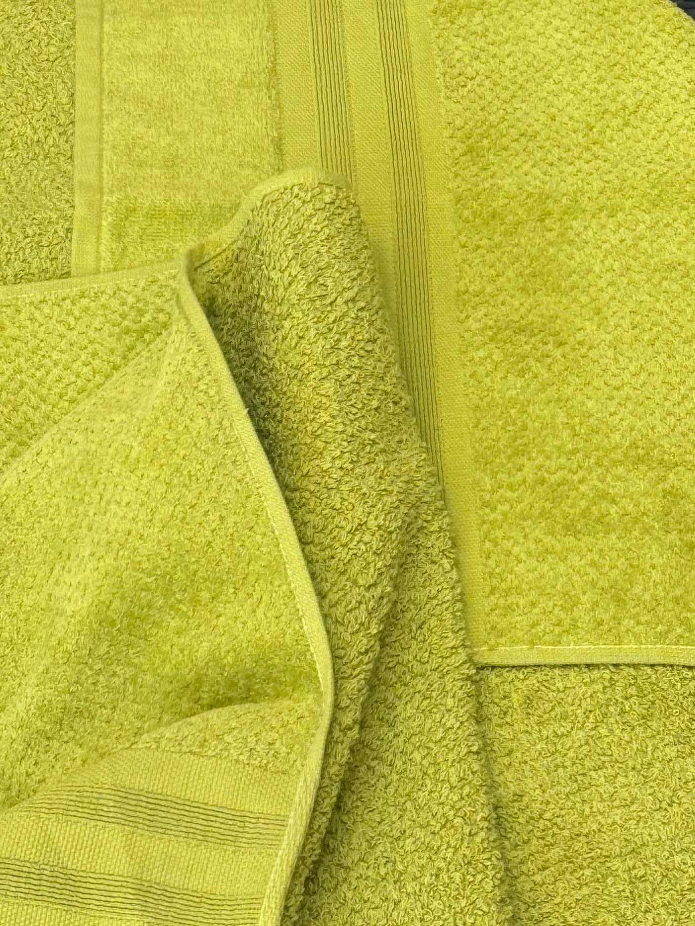 TOALLA GAMUZA BAÑO COMPLETO VERDE 90X160