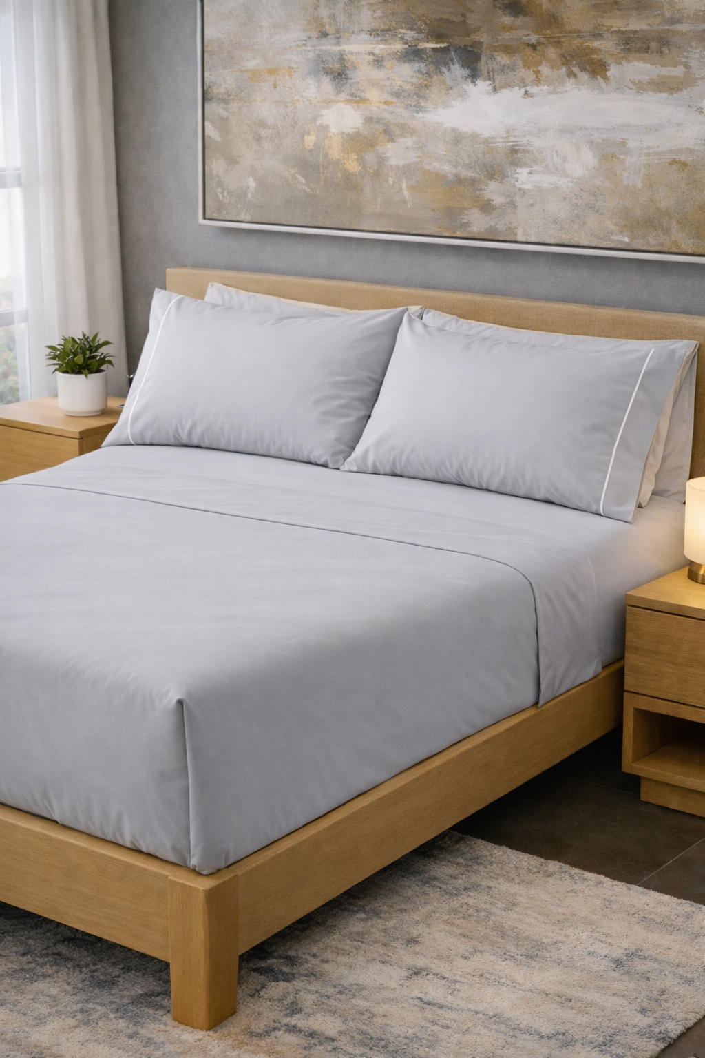 SABANA PILY DE FRANELA ALGODON INDIVIDUAL GRIS