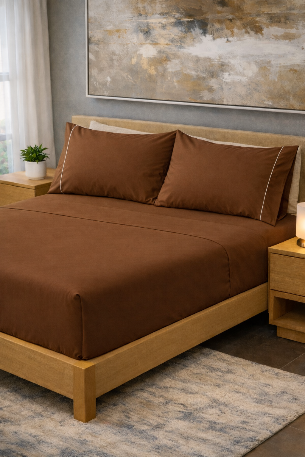 SABANA PILY DE FRANELA ALGODON INDIVIDUAL TABACO