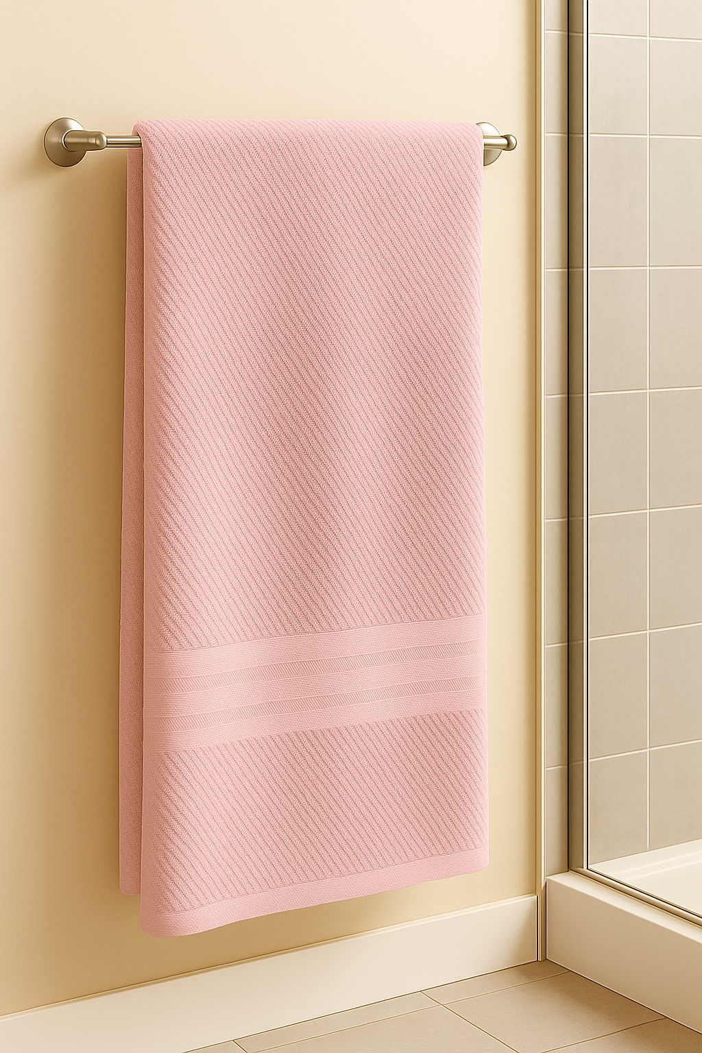 TOALLA GAMUZA BAÑO COMPLETO ROSA 90X160