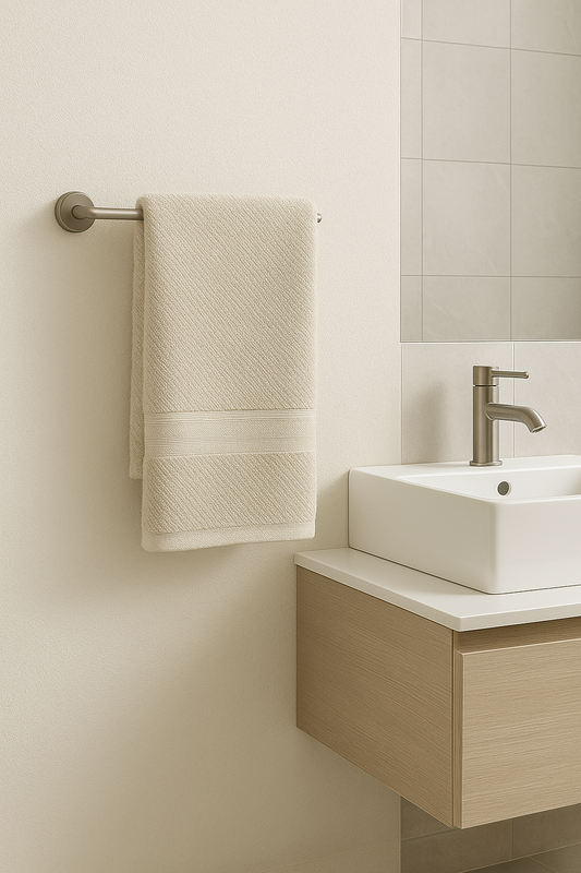 TOALLA PULLMAN GAMUZA CAFE CLARO 70X40