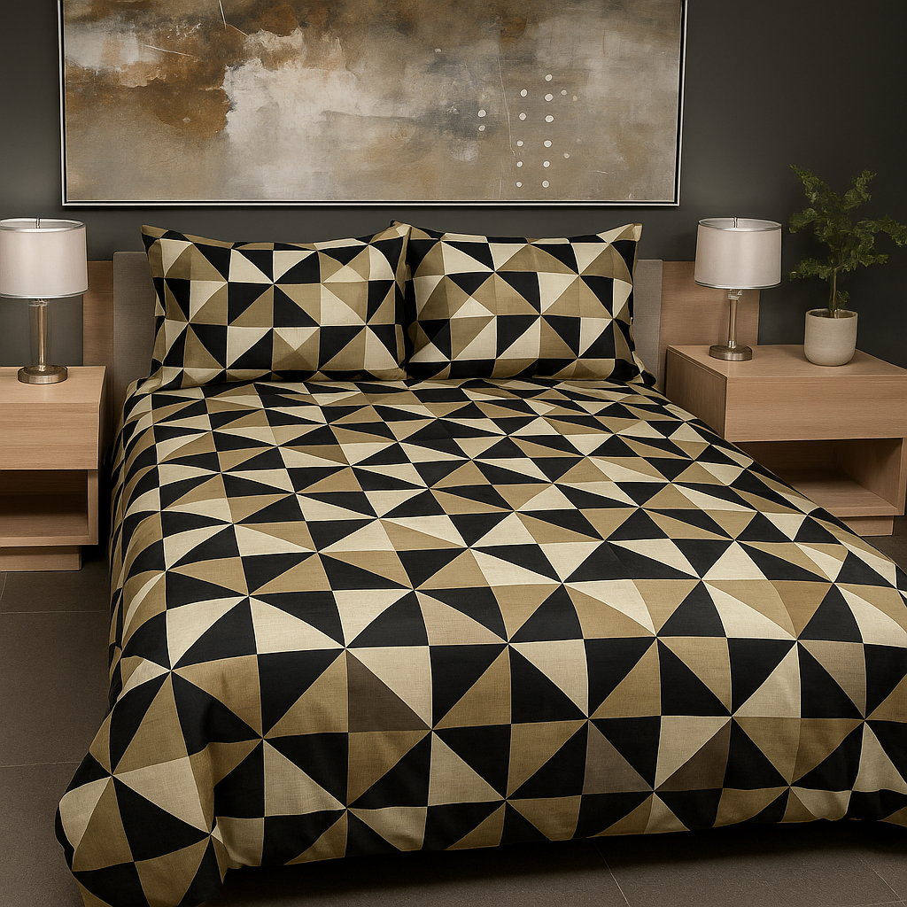 SABANA PILY QUEEN SIZE ROMBOS GRIS 247