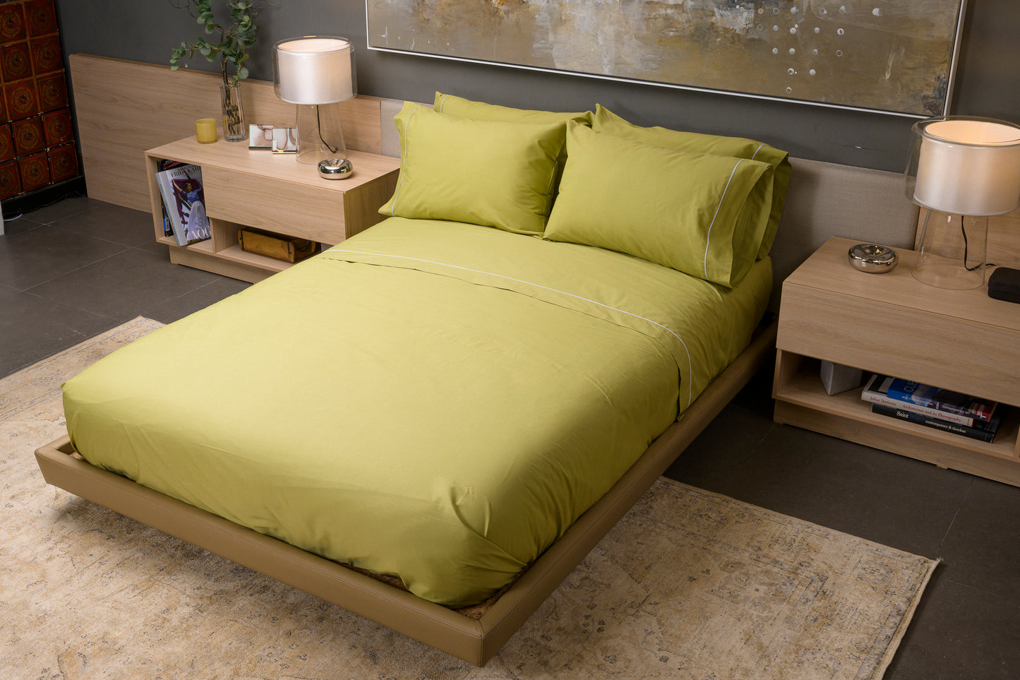 SABANA PILY KING SIZE JUMBO VERDE OLIVO