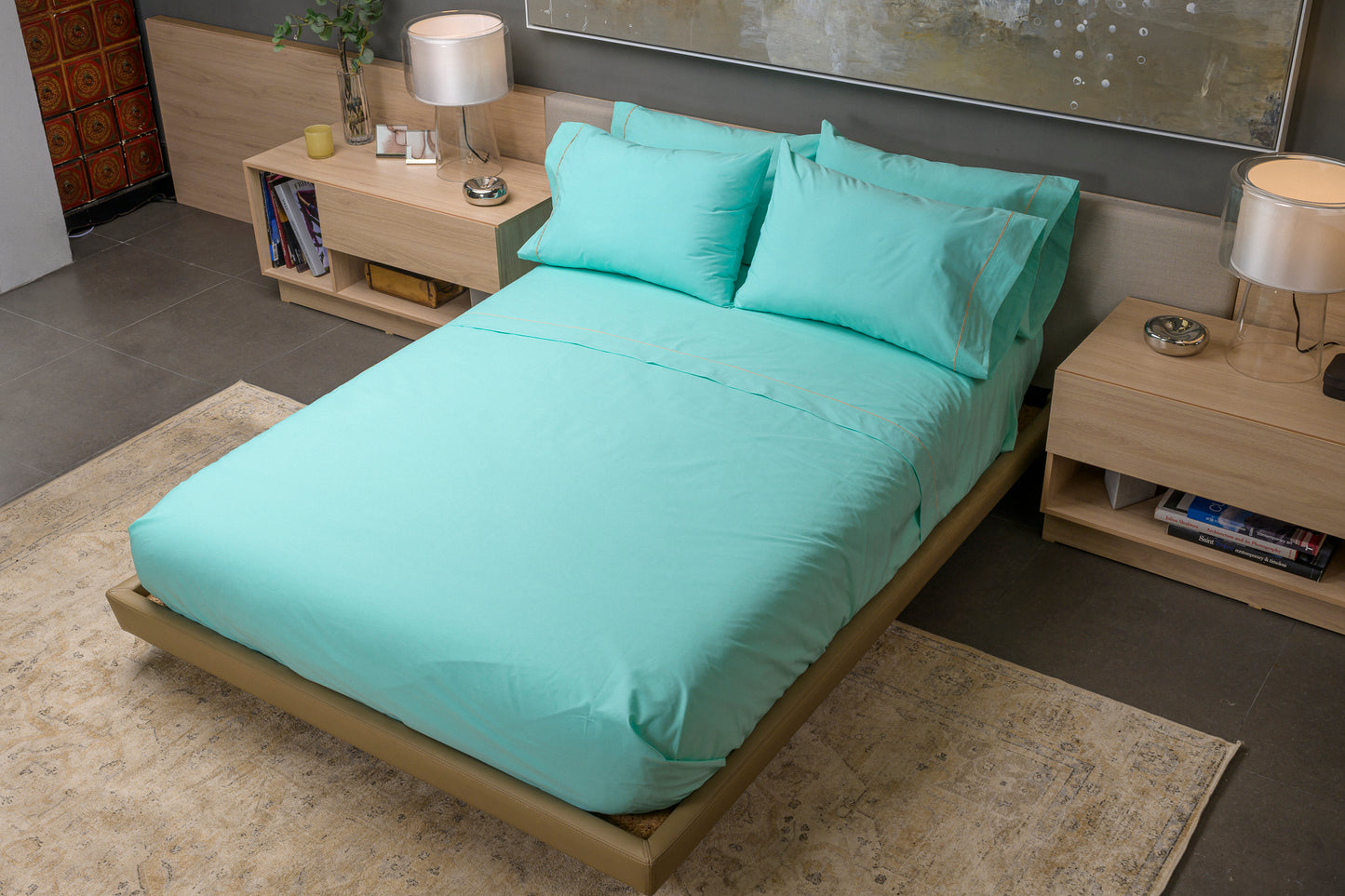 SÁBANA PILY HOME QUEEN SIZE AQUA