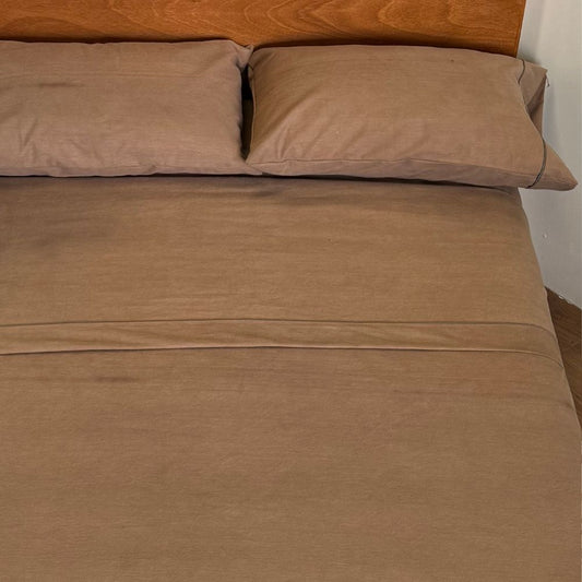 SABANA PILY DE FRANELA ALGODON INDIVIDUAL CAFE CON LECHE