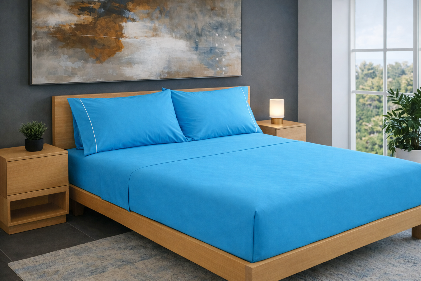 SABANA PILY 50 MATRIMONIAL AZUL TURQUESA