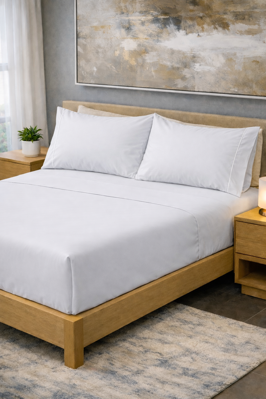 SABANA PILY DE FRANELA ALGODON INDIVIDUAL BLANCA