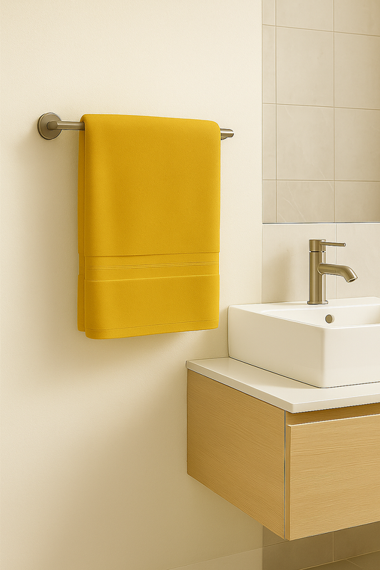 TOALLA PULLMAN GAMUZA AMARILLA 70X40