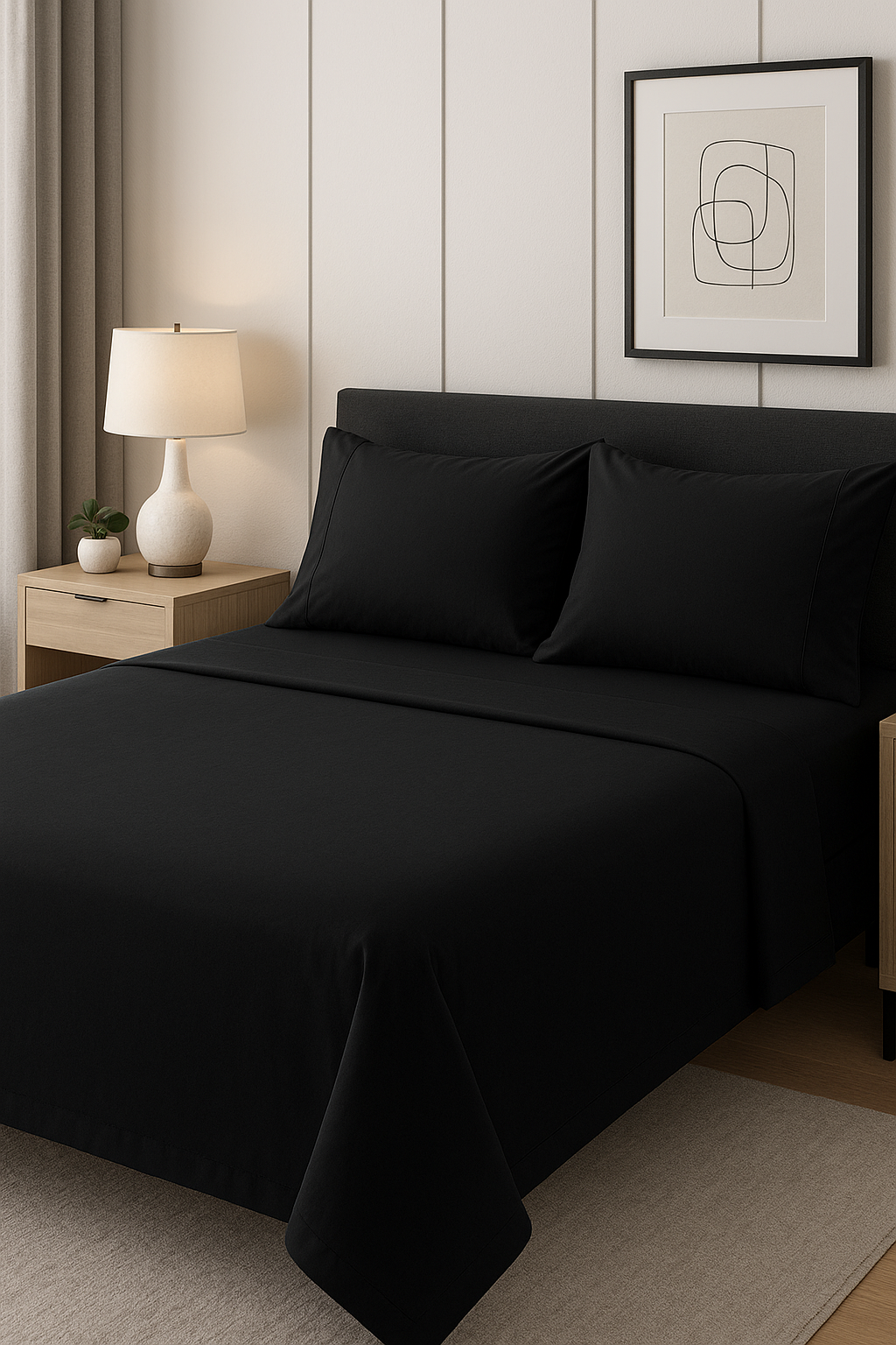 SABANA 2800 BAMBOO TOUCH MATRIMONIAL NEGRA