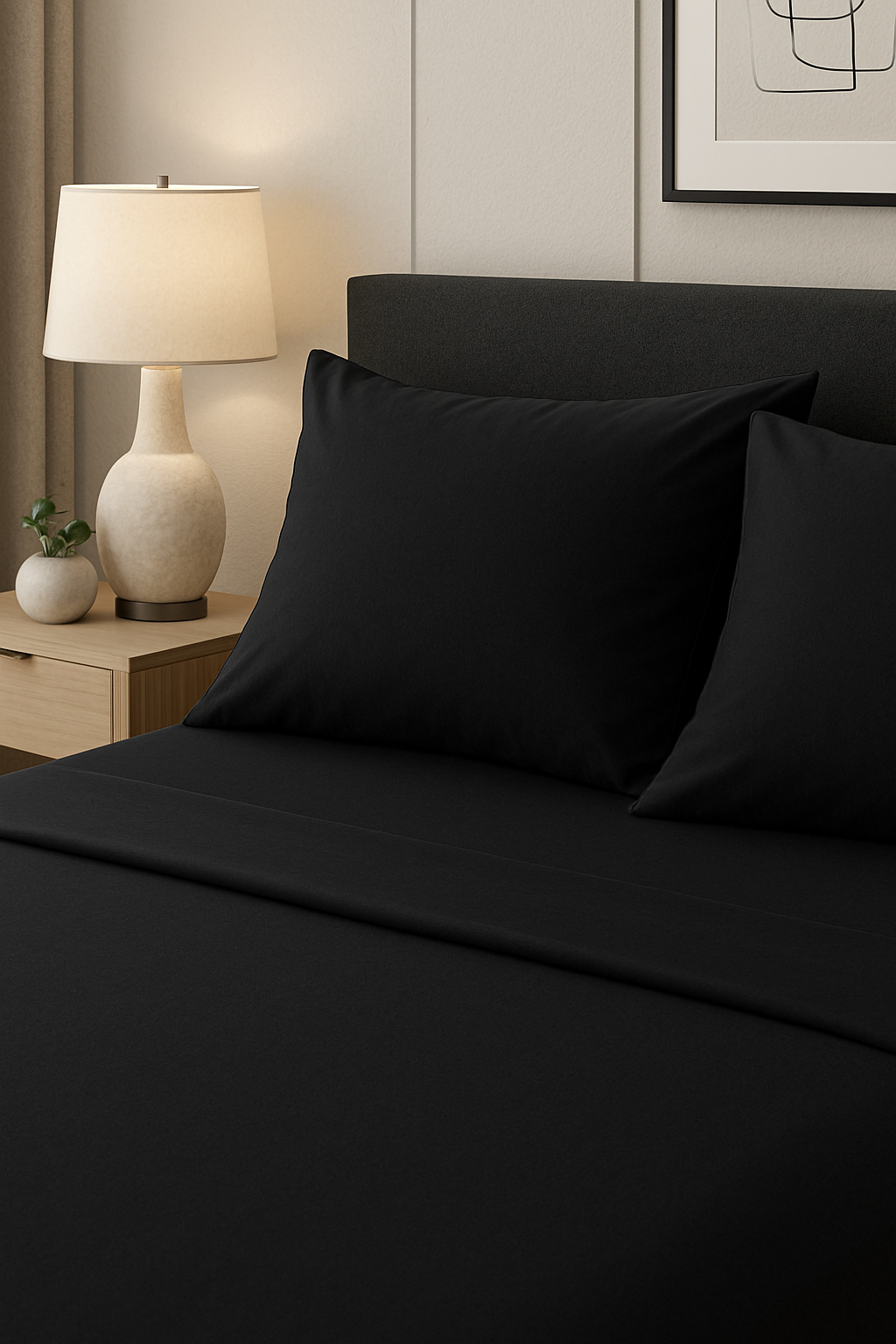 SABANA 2800 BAMBOO TOUCH MATRIMONIAL NEGRA