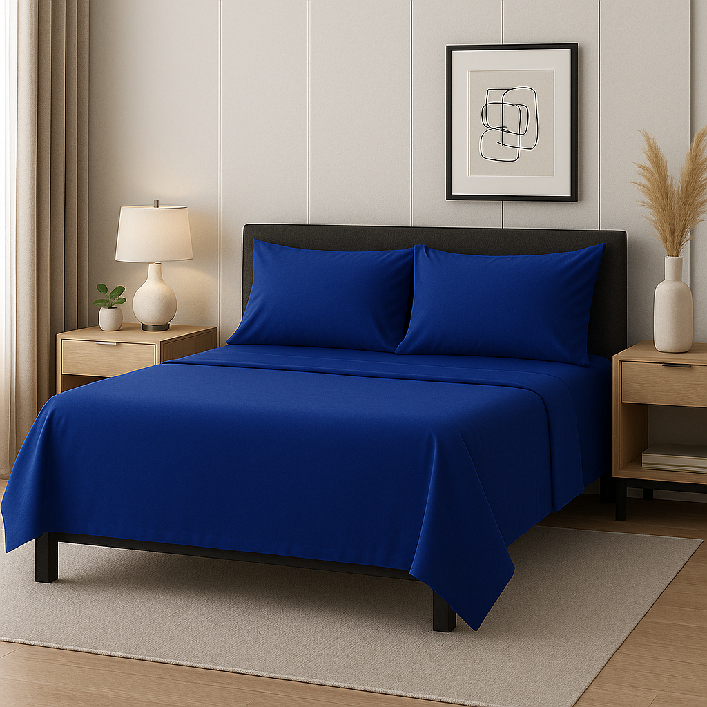 SABANA 2800 BAMBOO TOUCH MATRIMONIAL AZUL REY