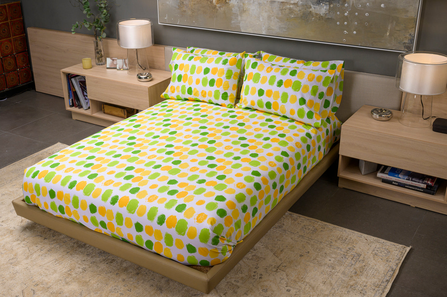 SABANA PILY INDIVIDUAL BOLITAS AMARILLO 255