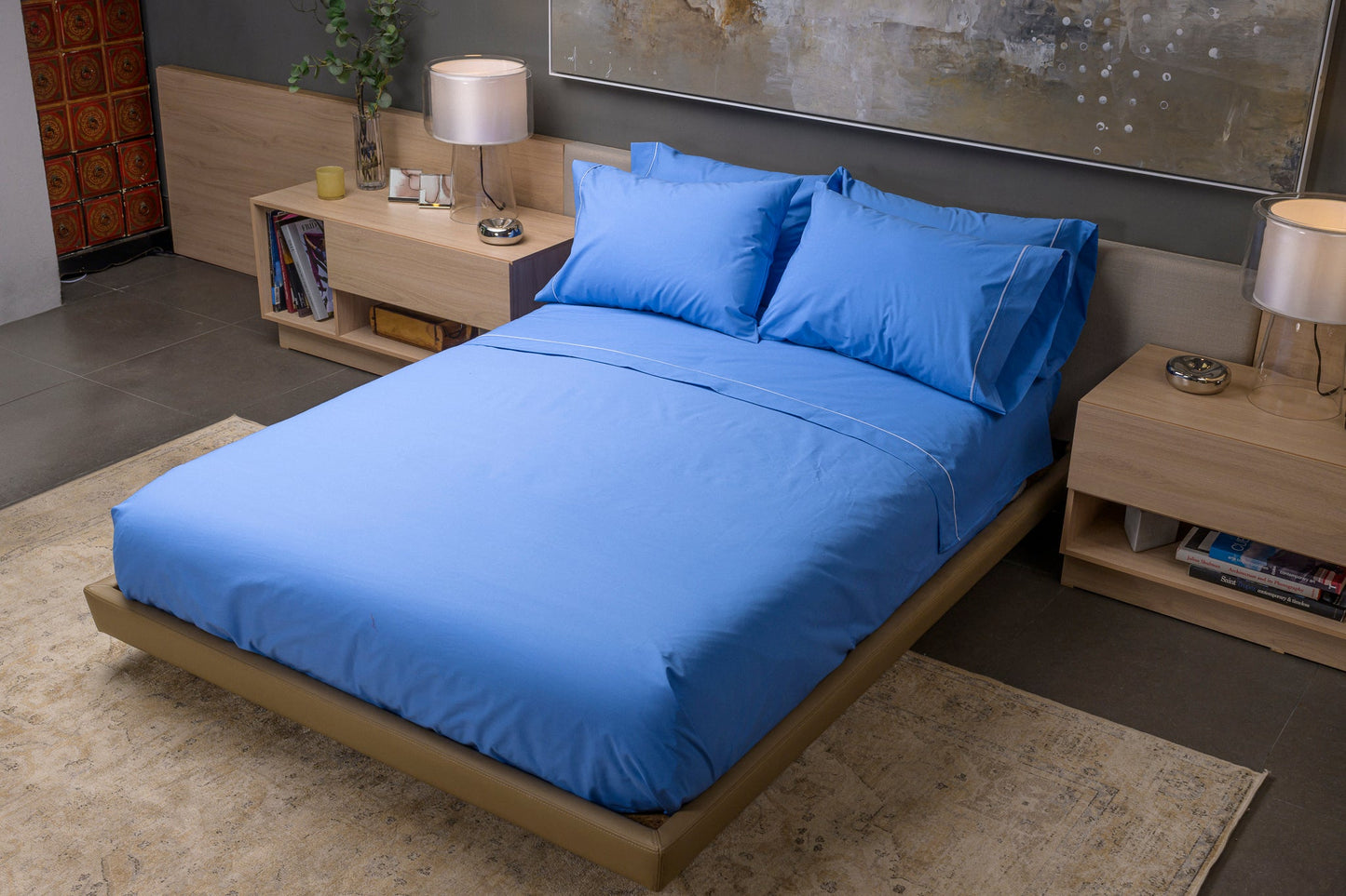 SÁBANA PILY HOME QUEEN SIZE AZUL FRANCIA
