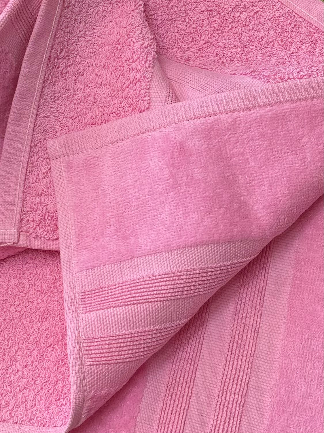 TOALLA GAMUZA MEDIO BAÑO ROSA 70X140