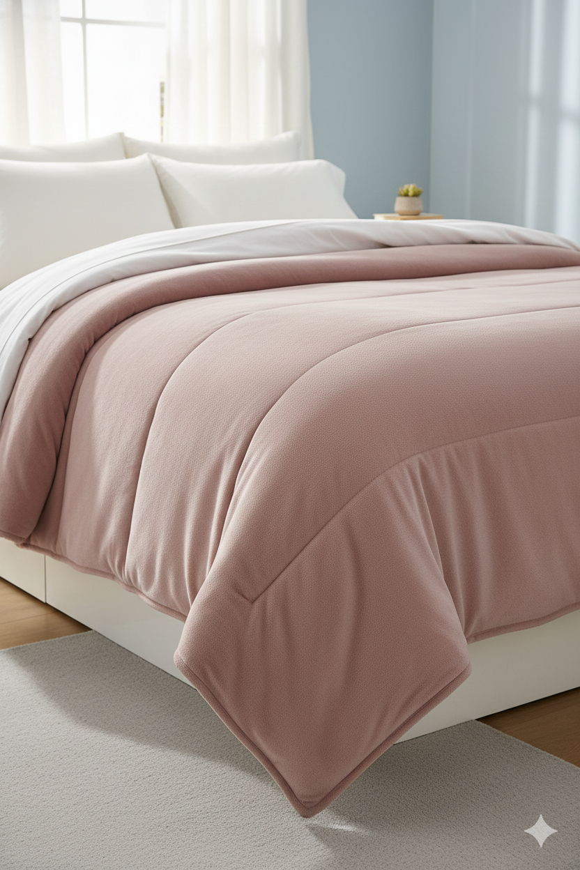 COBERTOR BORREGA MATRIMONIAL ROSA