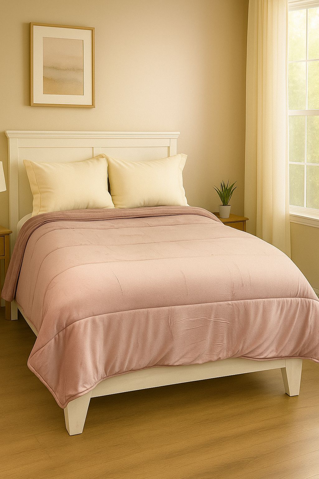 COBERTOR BORREGA MATRIMONIAL ROSA