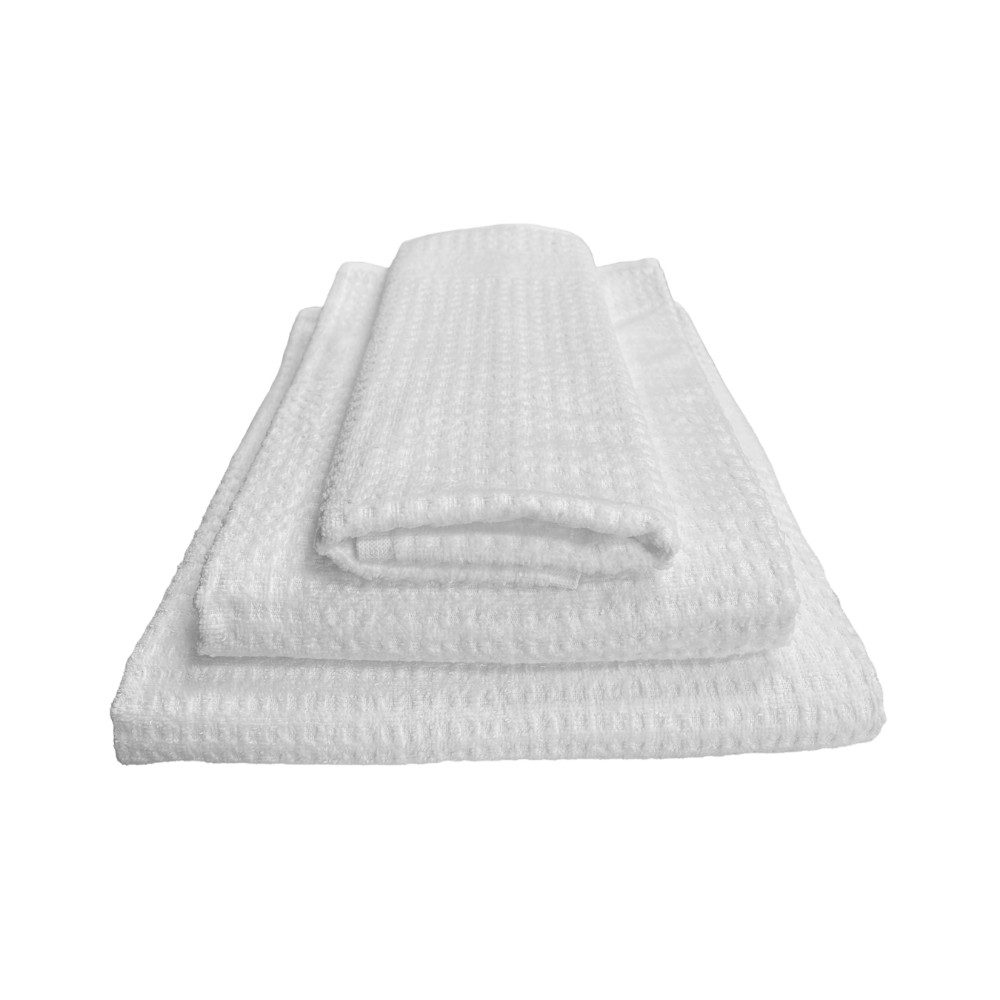 Angle - Juego de toallas de baño, 100% algodón, color blanco, incluye 2  toallas de baño, 2 toallas de mano y 2 paños